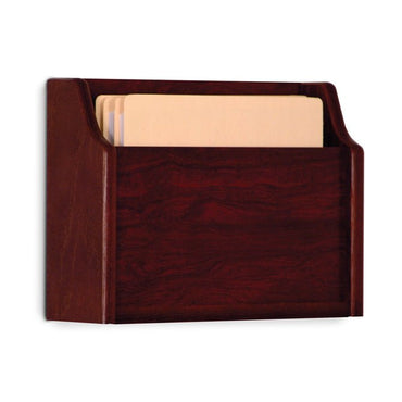 SINGLE POCKET WOODEN EXTRA DEEP WALL MOUNT FILE AND CHART HOLDER - Braeside Displays